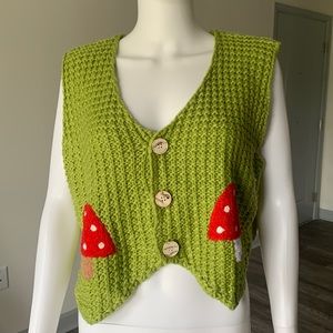 Mushroom Knit Vest